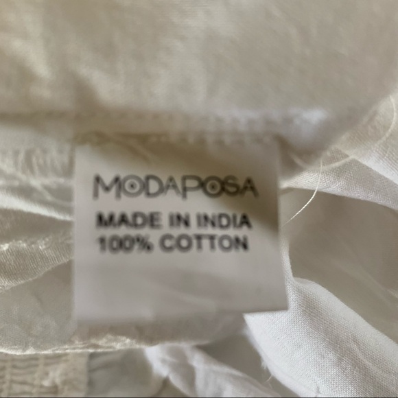MODAPOSA NWT Catania White 100% Cotton Shorts with Ribbon Details Size Medium - Picture 10 of 12